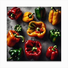 Colorful Peppers 7 Canvas Print