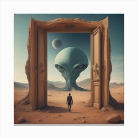Alien In The Desert Canvas Print