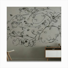 Vines Wall Decal Canvas Print