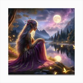 Elf In The Forest Canvas Print