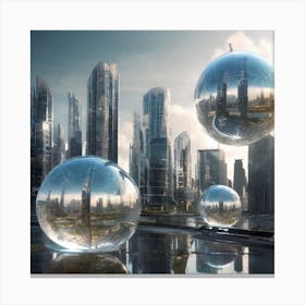 Futuristic Cityscape 97 Canvas Print