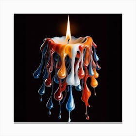 Dripping Candle Canvas Print