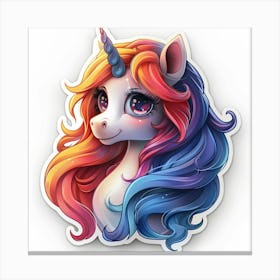 Unicorn Sticker 171 Canvas Print