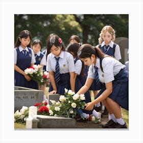 The female students mourn their professor 1 Canvas Print