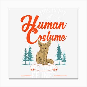 Fennec Human Costume Halloween Fennec Canvas Print