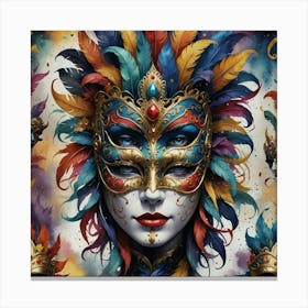 Carnival Masks Canvas Print