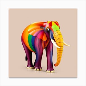 Rainbow Elephant 4 Canvas Print