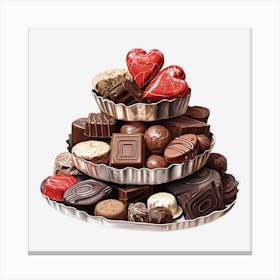 Chocolates On A Tray Canvas Print