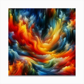 Exotic Abstract Painting Canvas Print