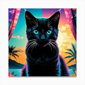 Creative Feline Cat Artwork 23 Canvas Print