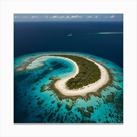 Island In The Maldives Canvas Print