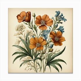 Vintage Flowers Canvas Print