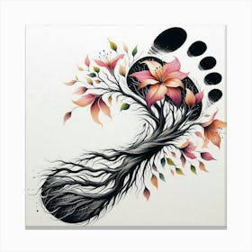 A human footprint Canvas Print