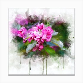Flowers watercolor 1. Art botanical watercolor photography. Canvas Print