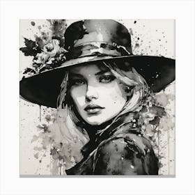 Woman In A Hat Canvas Print
