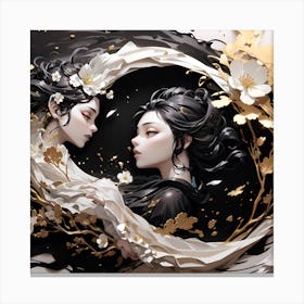 Two Chinese Women Canvas Print