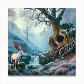 Deer In The Forest 34 Canvas Print