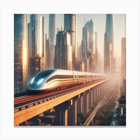 Futuristic Train 5 Canvas Print
