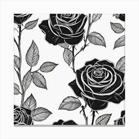 Black Roses 5 Canvas Print