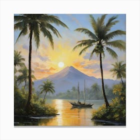 tropical scene Canvas Print