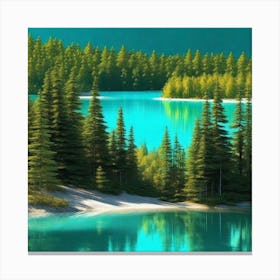 Lake In The Mountains 42 Canvas Print