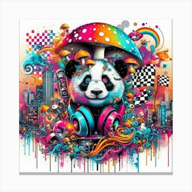 Psychedelic Panda 26 Canvas Print