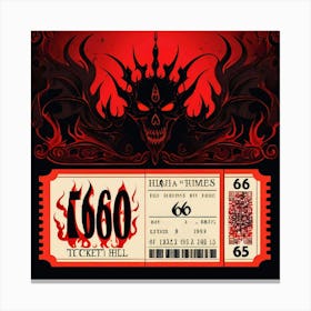 6660 Tickets Canvas Print