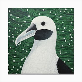 Ohara Koson Inspired Bird Painting Albatross 2 Square Canvas Print