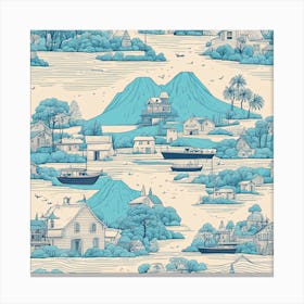 Seaside Village Canvas Print