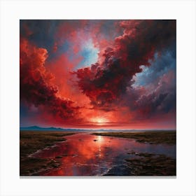 Sunset Over The Loch 1 Canvas Print