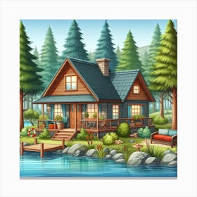 A Cabin in the Woods Canvas Print