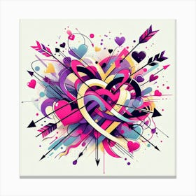 Abstract Heart Canvas Print