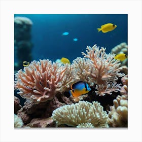 Default Aquarium With Coral Fish 3 Canvas Print