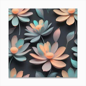 3d Flower Wallpaper Canvas Print