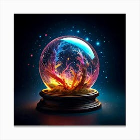 Firefly Magic Ball, Dark Background, Fairy Tale, Fairytale, Character Concept, Mystical, Enchanting, Canvas Print