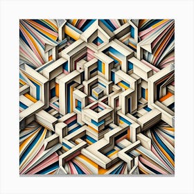 Abstract Geometric Pattern Canvas Print