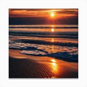 Sunset On The Beach 432 Canvas Print