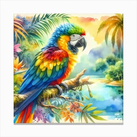 Colorful Parrot 4 Canvas Print