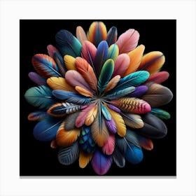 Colorful Feathers Canvas Print