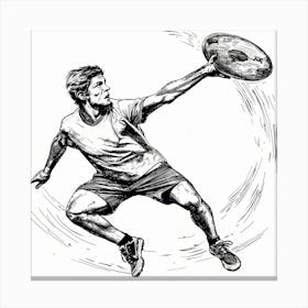 Frisbee Thrower 2 Canvas Print