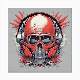 Red Skull Canvas Print