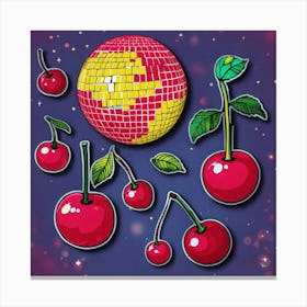 Cherry As Disco Ball (1) Canvas Print