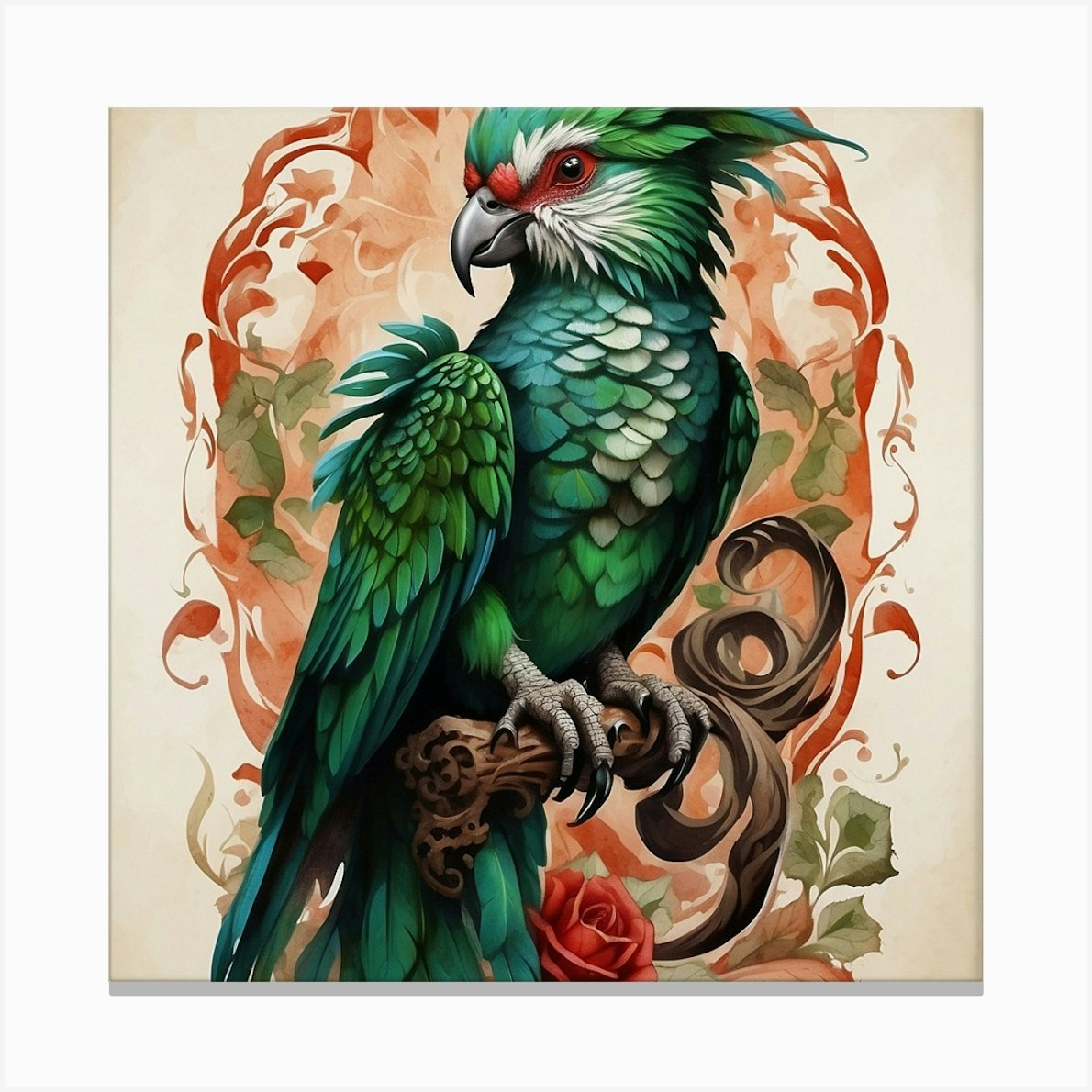 Oil Paint Canvas Art Two Tropical Jungle Parrots Wall Decor cs321S Oil Paint Canvas Art Two Tropical Jungle Parrots Wall Decor cs321S