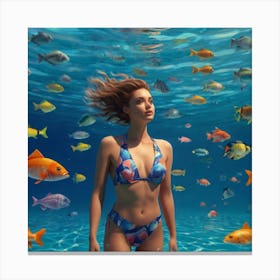 Girl In A Bikini 5 Canvas Print