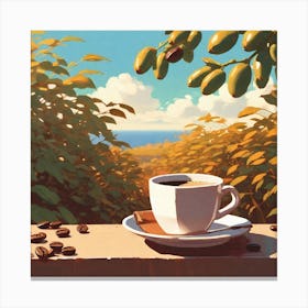 Coffee On The Balcony Canvas Print