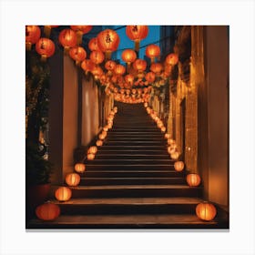 Up the golden stairway Canvas Print