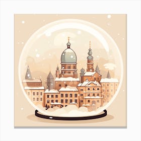 Krakow Poland 1 Snowglobe Canvas Print