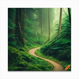 Craiyon 232955 A Trail Winding Through A Lush Canvas Print