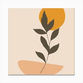 Sun And Leaf Canvas Print