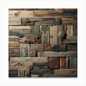 Reclaimed Wood Wall Art 1 Canvas Print